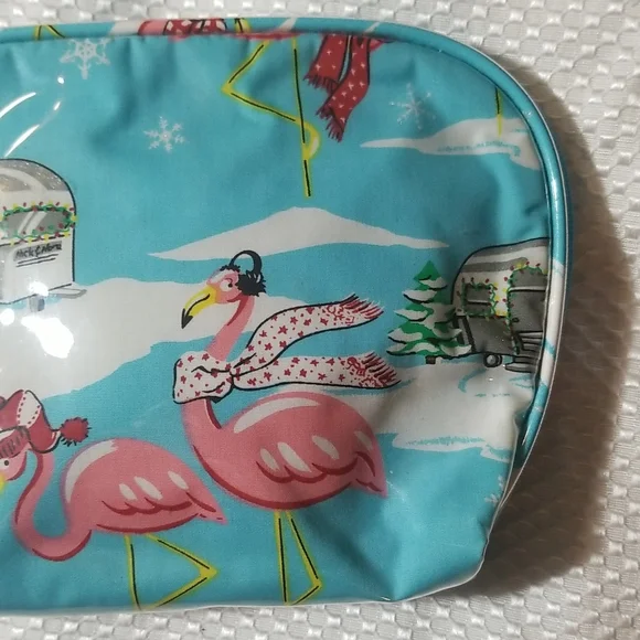 NICK & NORA FLAMINGO HOLIDAY COSMETIC CASE - Picture 6 of 8